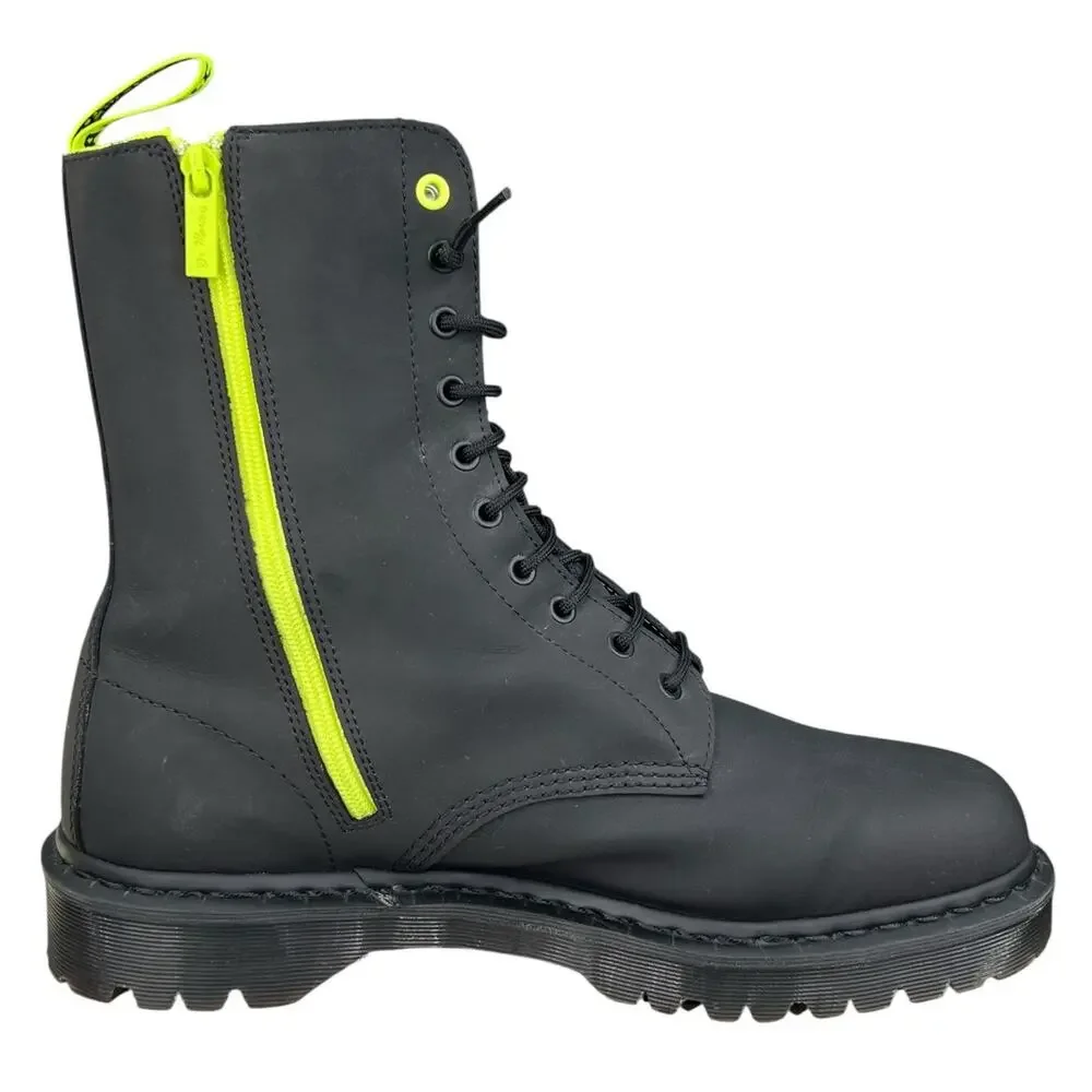 Dr. Martens Men's 1490 Alt Black Vegan Combat Boots Size US 14